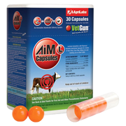 AiM-L Insecticide VetCaps – Long-Range Fly & Lice Control Capsules for Cattle - 30 ct
