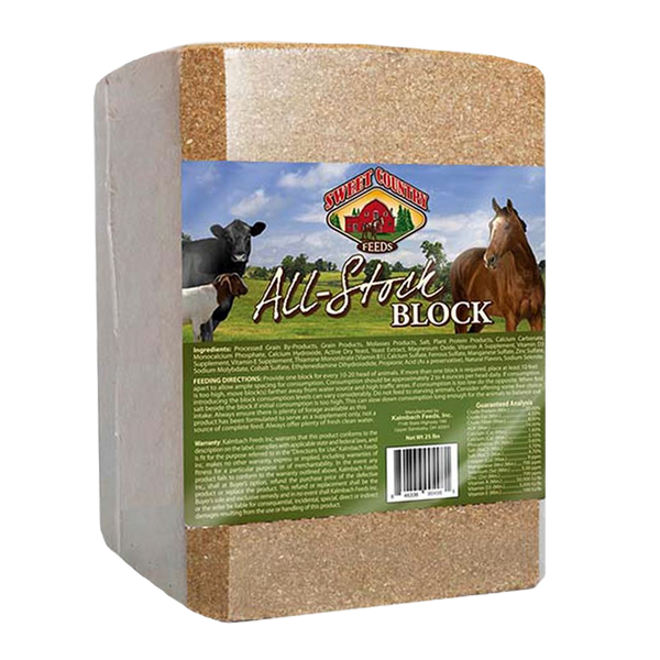 All Stock Supplement Block 20% – High-Protein Multi-Species Block - 33 lb