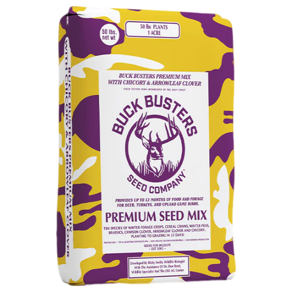 Buck Busters® Premium Seed Mix – 50 lb Wildlife Food Plot Blend