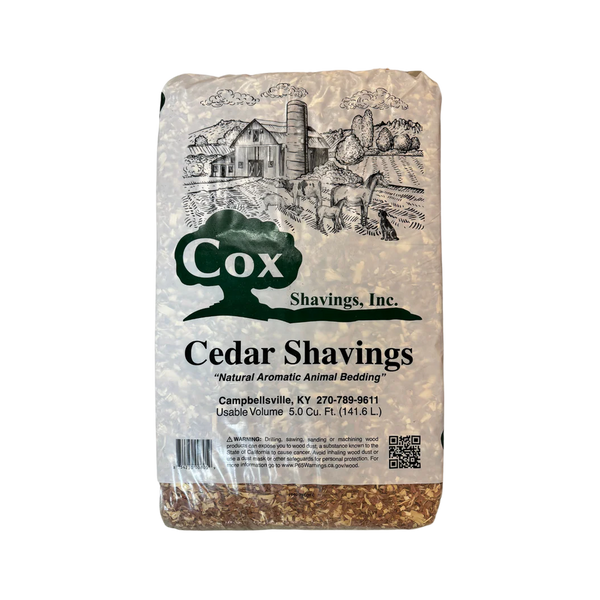 Cox Cedar Shavings – 5 cu. ft. Usable Volume, Premium Animal Bedding