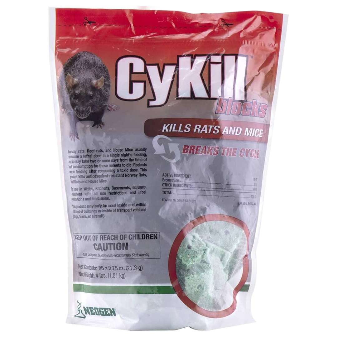 Cykill® Rodenticide Bait Blocks – 4 lb Pail