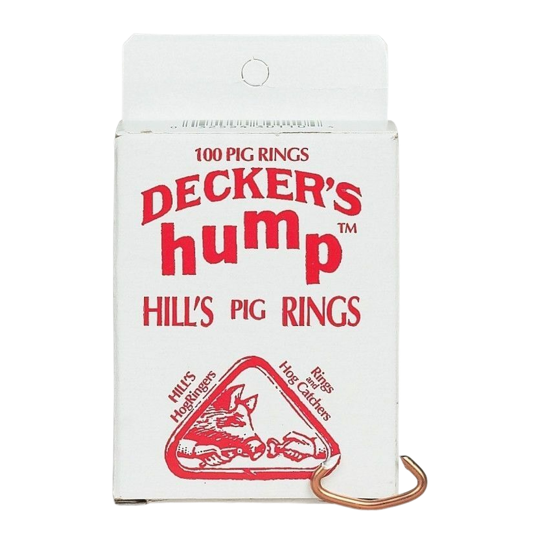 Decker #1 Pig Hill’s Hump Rings - Snout Restraint Rings - 100 Count