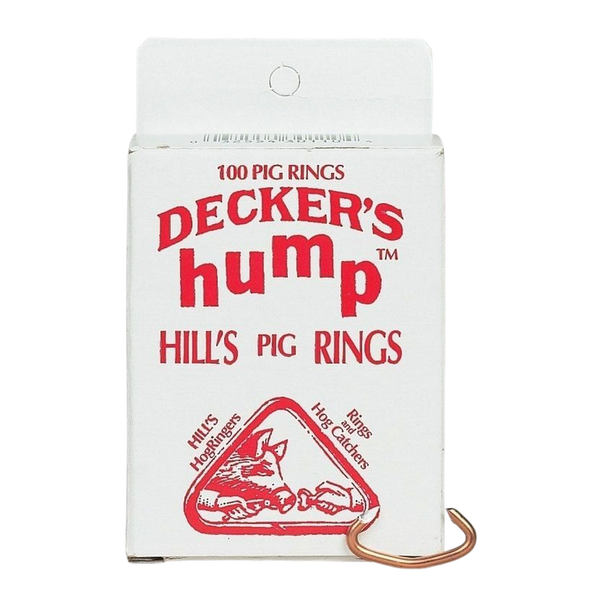 Decker #1 Pig Hill’s Hump Rings - Snout Restraint Rings - 100 Count