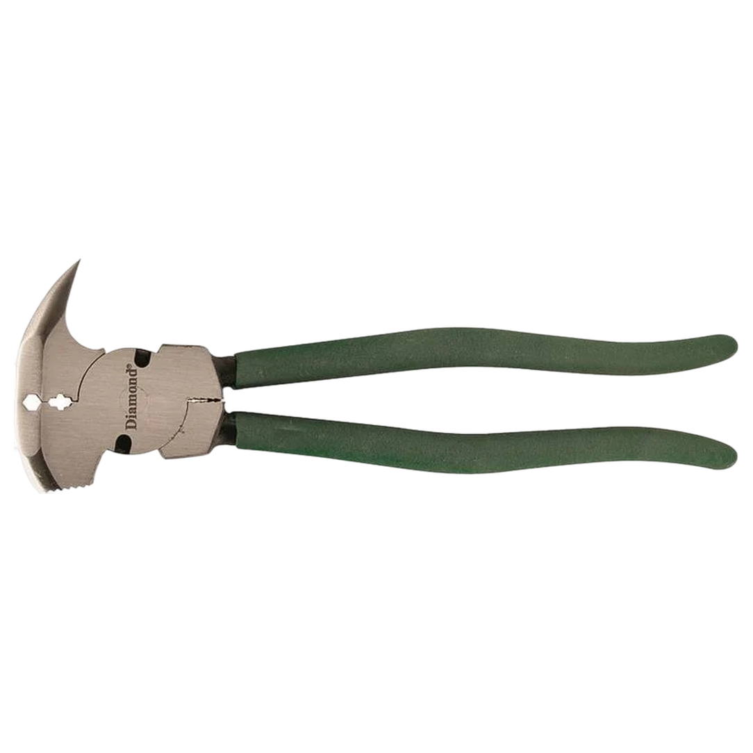 Diamond® DFT10 Fence Pliers – Multi-Purpose Fencing Tool with Hammer & Cutter