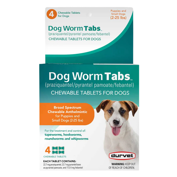 Dog Dewormer Tablets 2-25 lb 4 ct