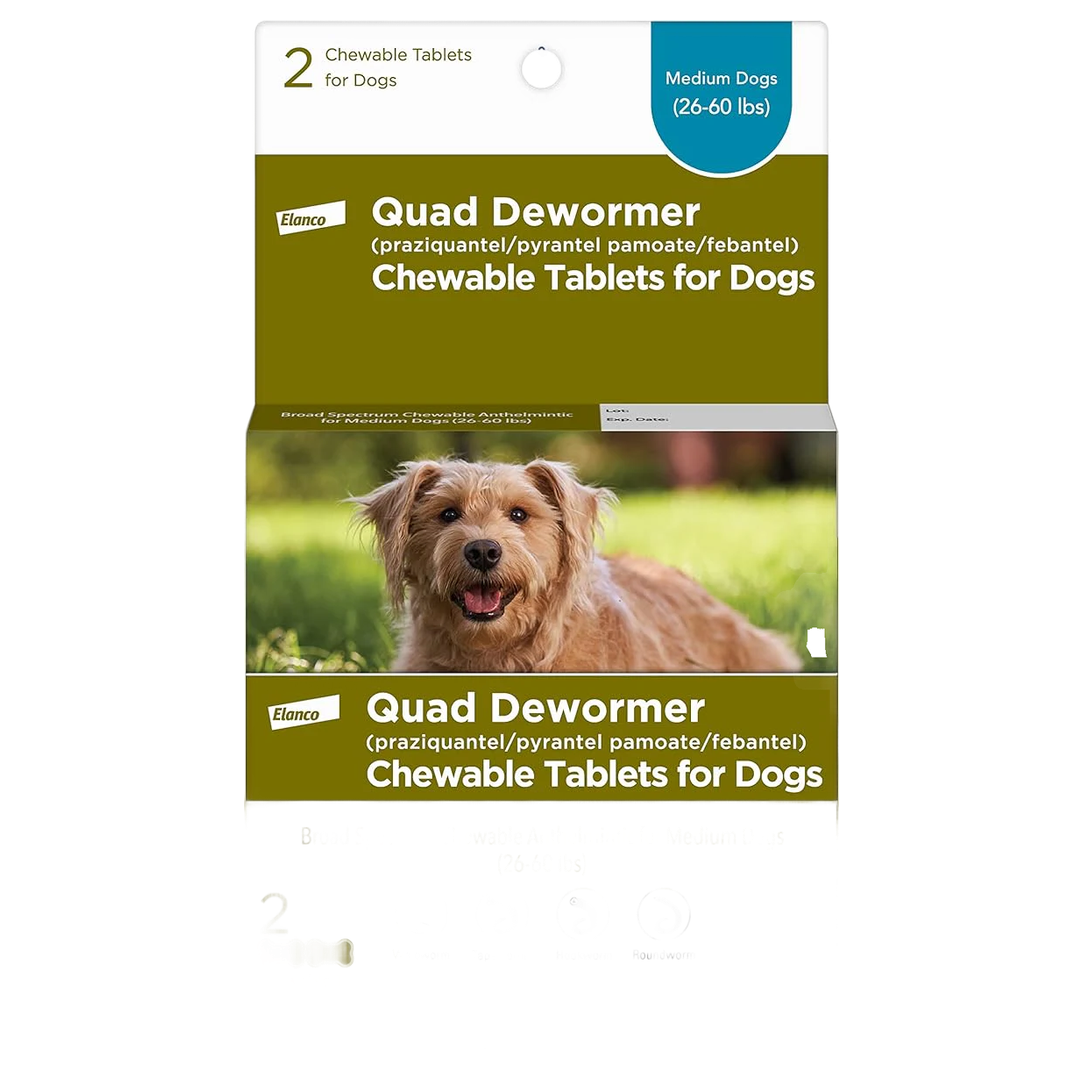 Dog Dewormer Tablets 20-60 lb 2 ct