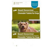 Dog Dewormer Tablets 20-60 lb 2 ct