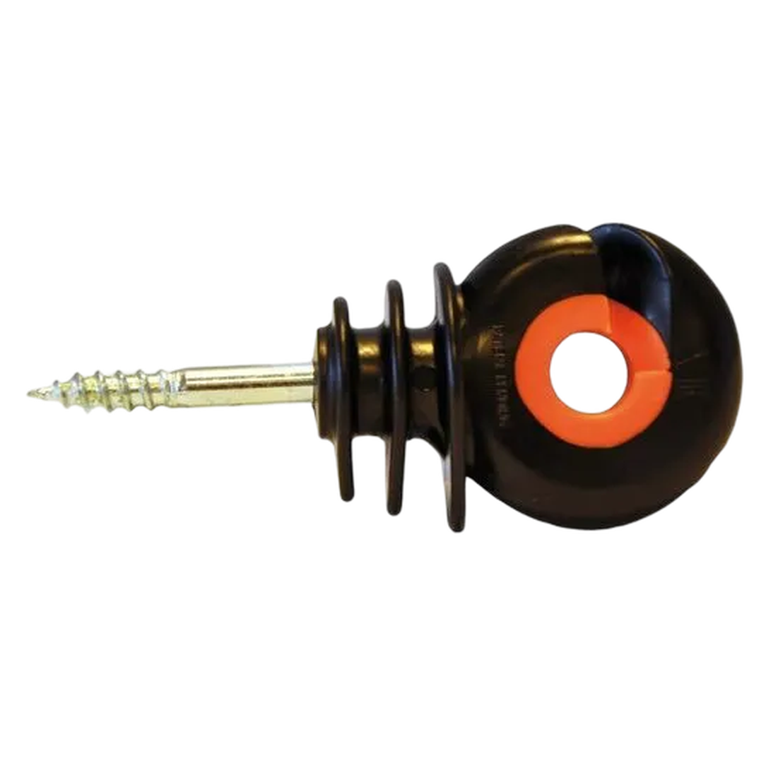 Gallagher Black Ring Insulator Screw-In Wood Post 25 Pack