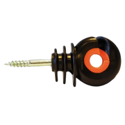 Gallagher Black Ring Insulator Screw-In Wood Post 25 Pack