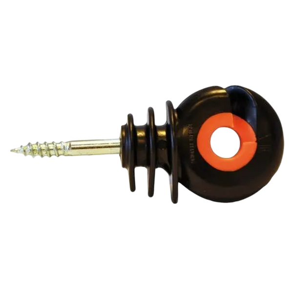 Gallagher Black Ring Insulator Screw-In Wood Post 25 Pack