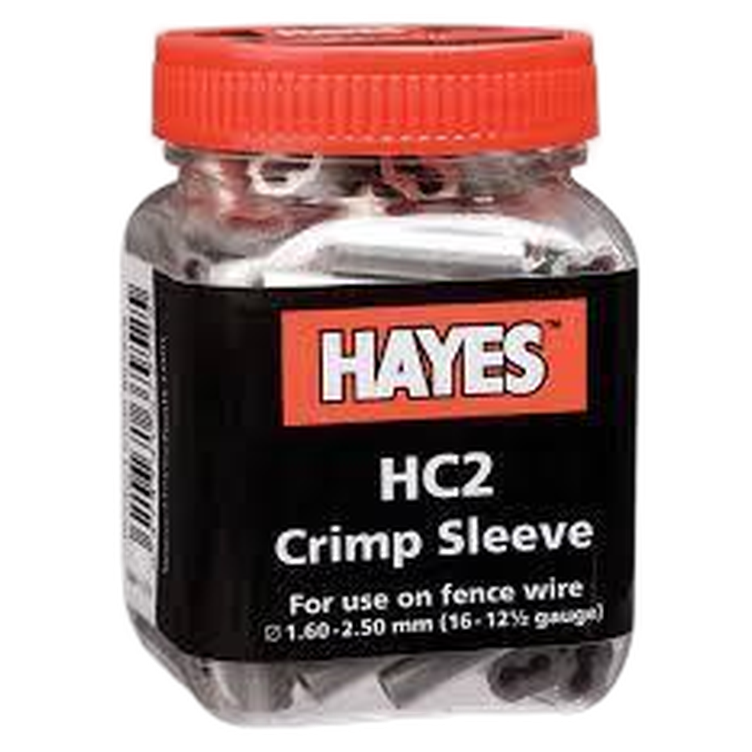 Hayes® ProCrimp Sleeves HC2 – Fits 16–12.5 Gauge Fence Wire 100 pk
