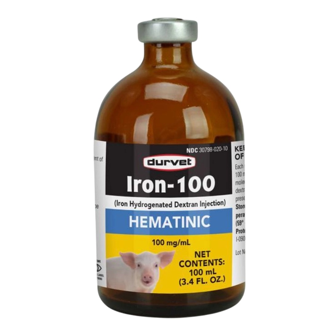 Iron-100 Injection (Hydrogenated Dextran) – Iron Supplement for Swine - 100 ML