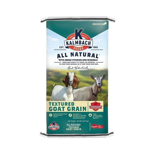 Kalmbach 16% Textured Goat Grain Feed – Complete Nutrition for Goats - 50 lb