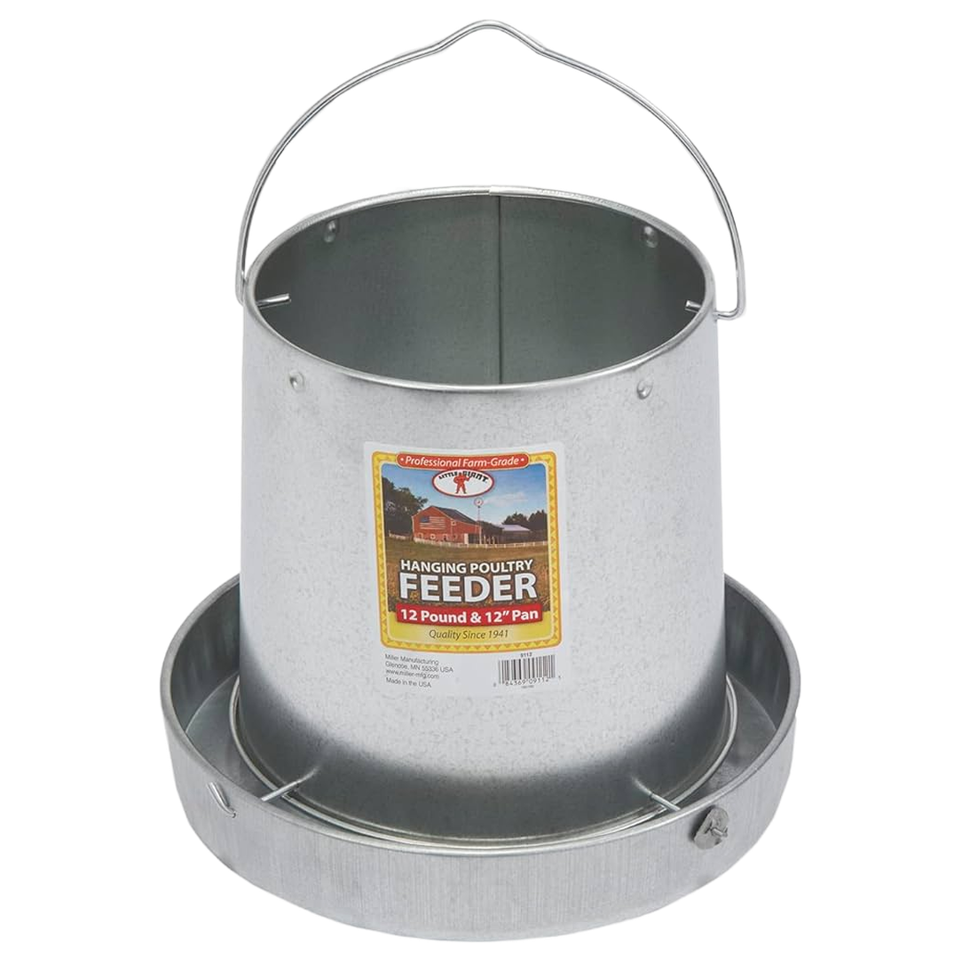 Little Giant 12 lb Galvanized Hanging Poultry Feeder – Durable, Low-Waste Design