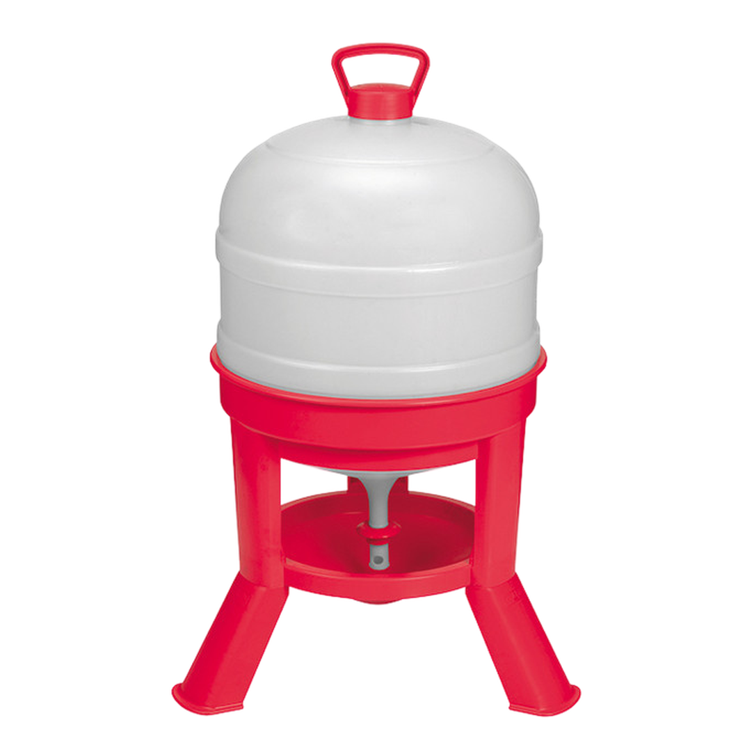 Little Giant® 35 lb Red Plastic Dome Poultry Feeder