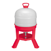 Little Giant® 35 lb Red Plastic Dome Poultry Feeder