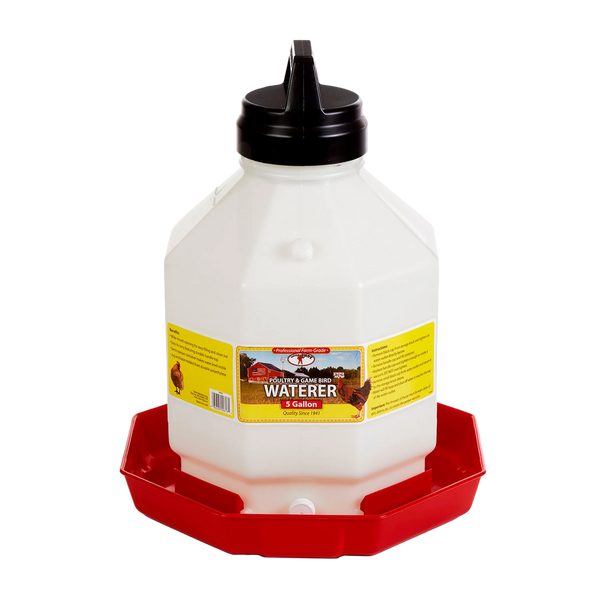 Little Giant 5 Gallon Plastic Poultry Waterer – Durable, Easy-Clean Design