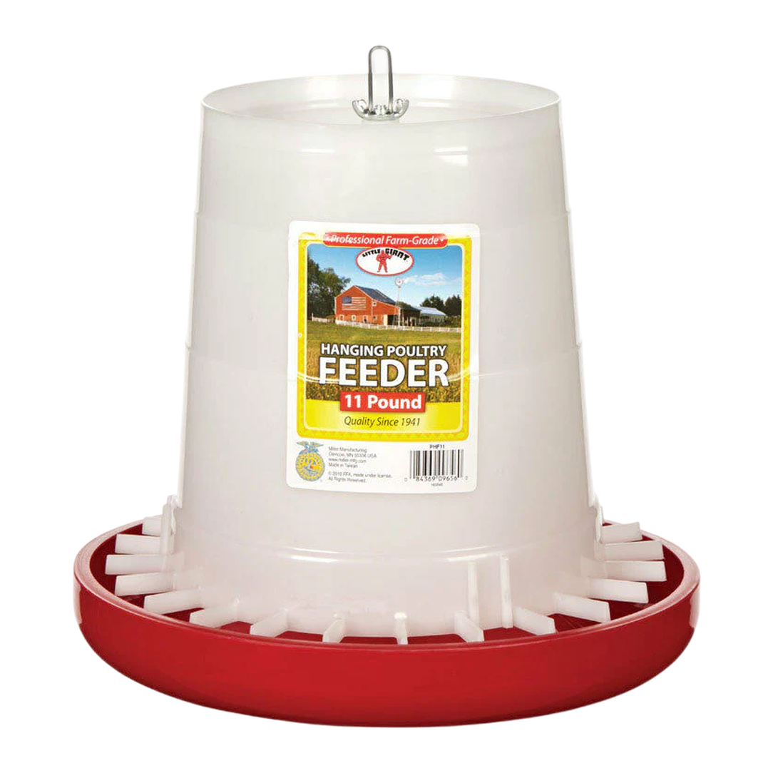 Little Giant Hanging Plastic Feeder – 11 lb Poultry Feeder