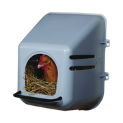 Little Giant® Plastic Chicken Nesting Box – Black/Neutral Gray