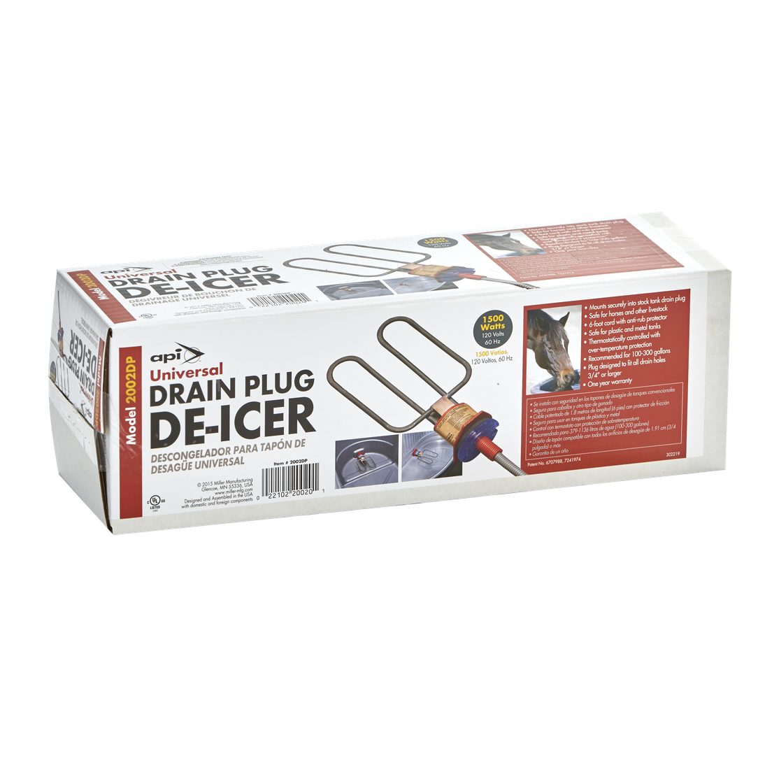 Miller® 1500W Drain Plug De-Icer – For 100–300 Gallon Tanks