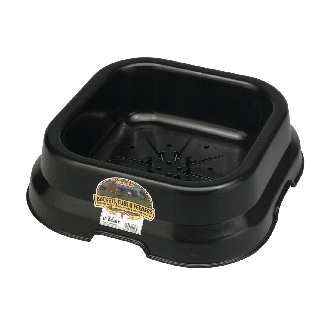 Miller Manufacturing 10-Quart Mineral Block Holder Pan – Black