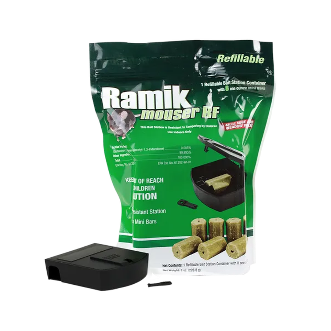 Mouser® RF Refillable Mouse Bait Station – Includes 8 Refill Bait Blocks