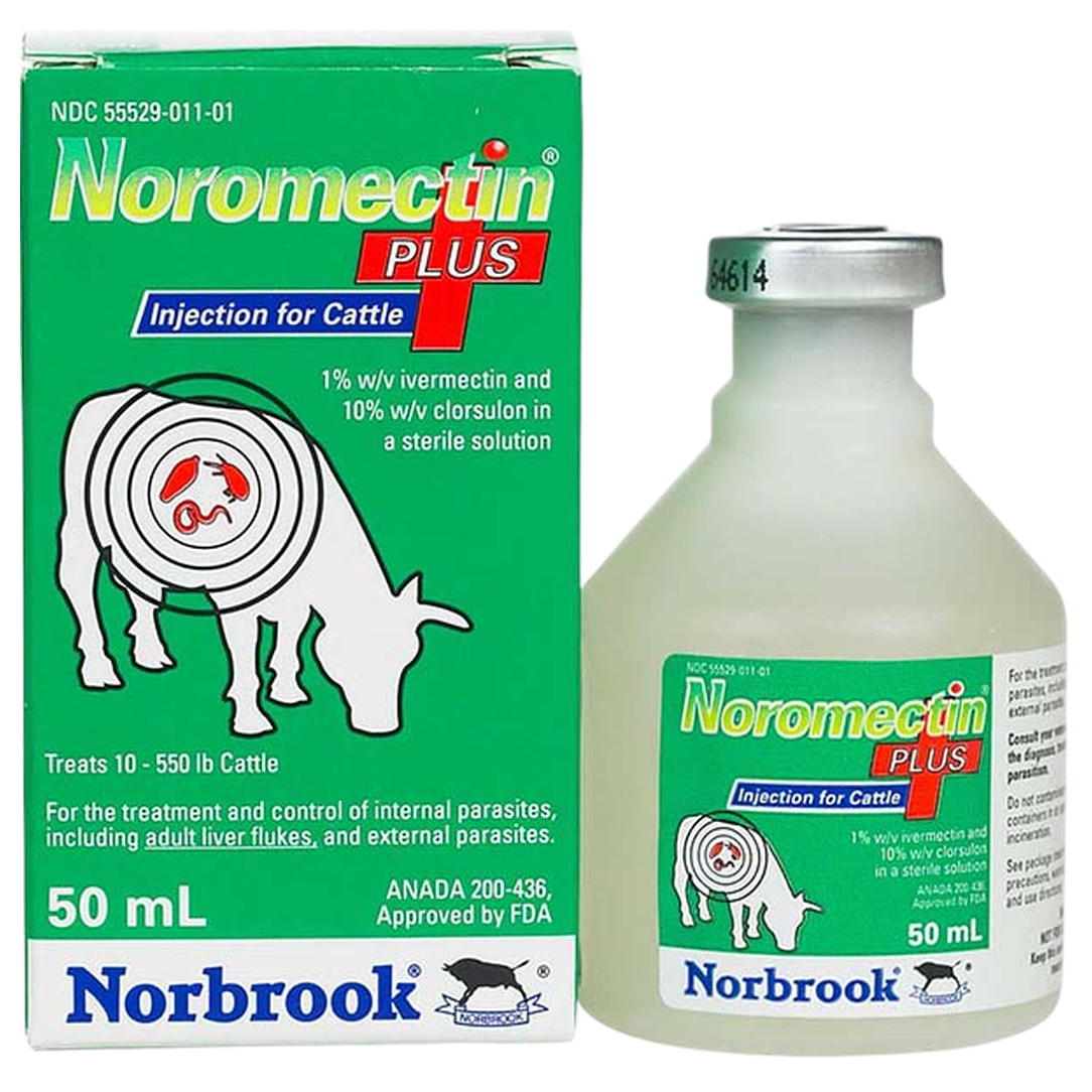 Noromectin Plus Injection – Cattle Dewormer with Ivermectin & Clorsulon - 50 ML