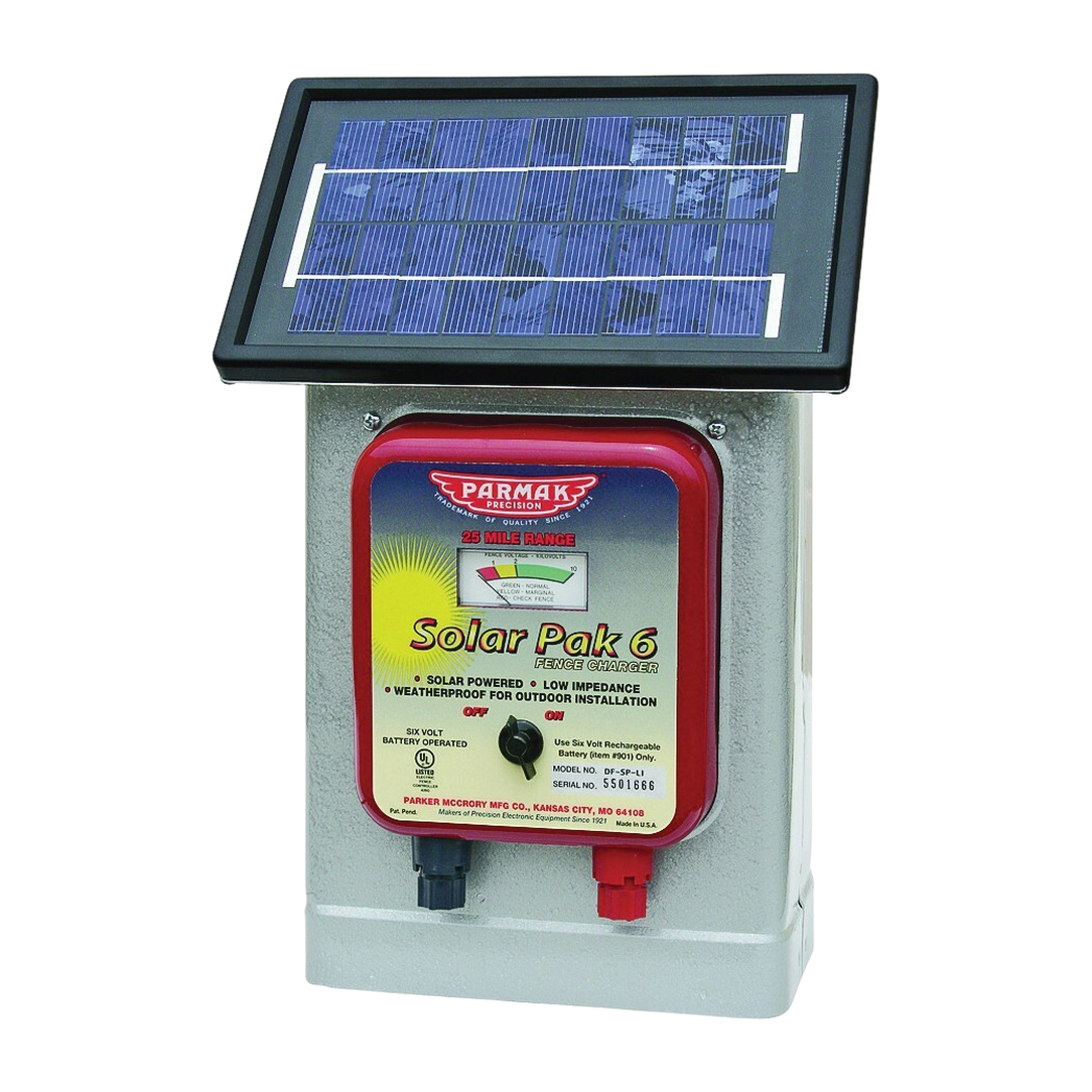 Parmak® DF-SP-LI Solar Pak 6-Volt Fence Charger – 25 Mile / 120 Acre Energizer