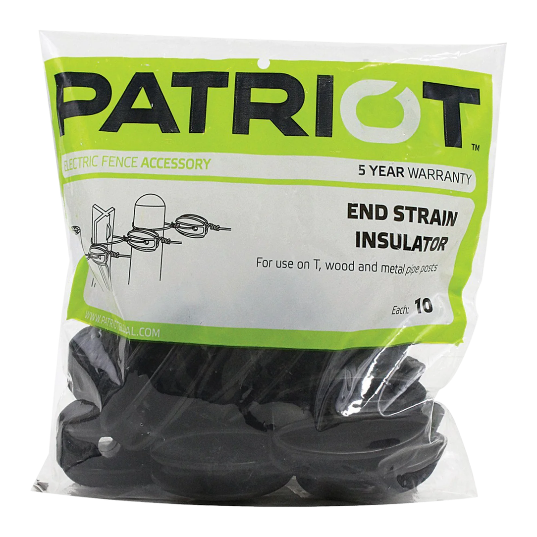 Patriot End-Strain Insulators – Black, 10 Pack