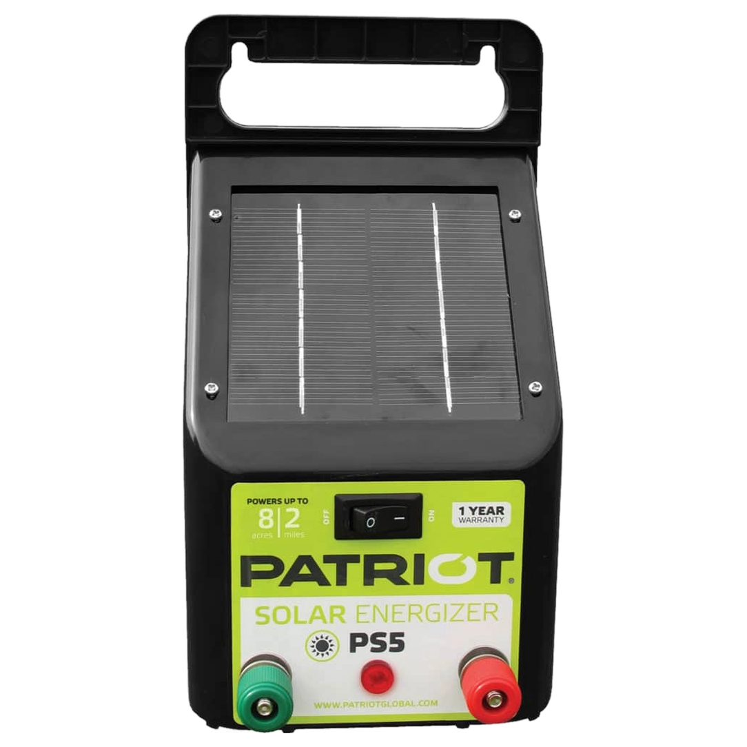 Patriot® PS5 Solar Energizer – 2 Mile / 8 Acre Solar Fence Charger
