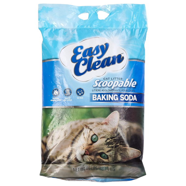 Pestell Easy Clean Clumping Cat Litter with Baking Soda – 40 lb Odor-Control Formula