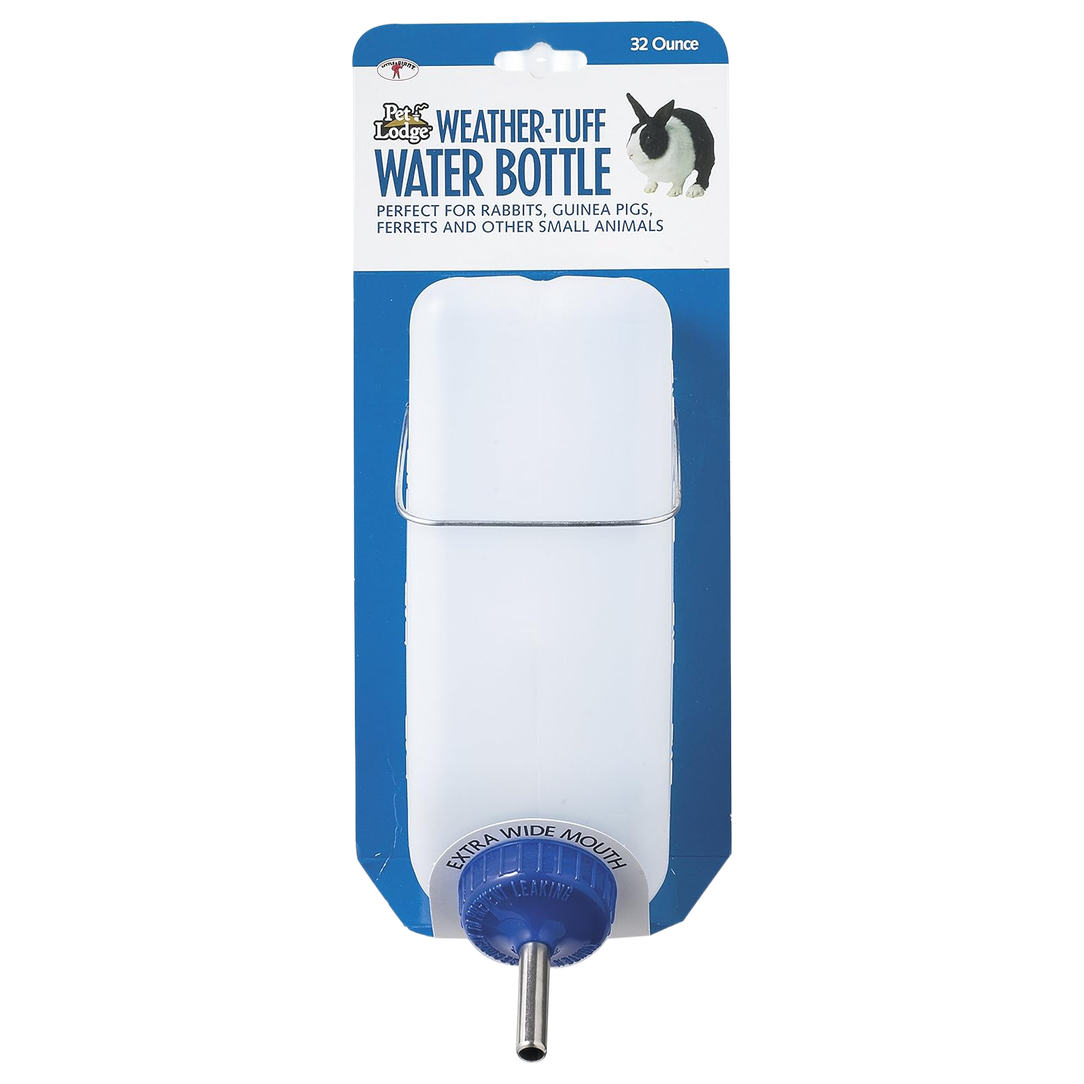Pet Lodge® 32 oz Cage Water Bottle – Durable Bunny & Small Animal Water Dispenser