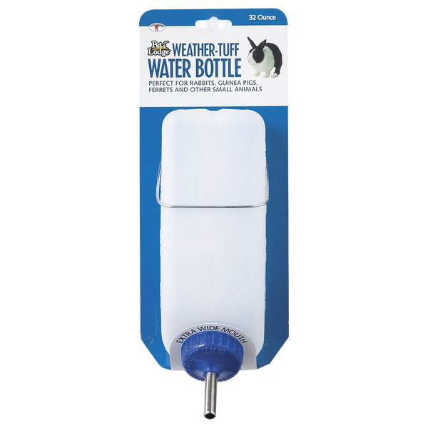 Pet Lodge® 32 oz Cage Water Bottle – Durable Bunny & Small Animal Water Dispenser
