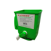 PlantMates® Scatter Box Hand Spreader – Compact 3 lb Hopper Broadcast Spreader