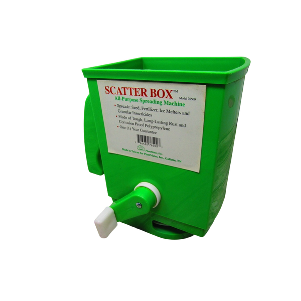 PlantMates® Scatter Box Hand Spreader – Compact 3 lb Hopper Broadcast Spreader
