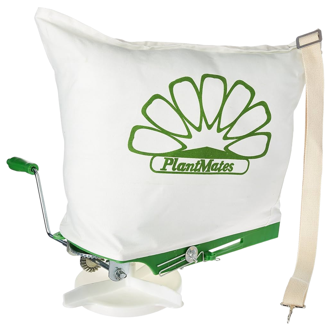 Plantmates® 76300 Handheld Broadcast Spreader – 25 lb Capacity with Canvas Bag
