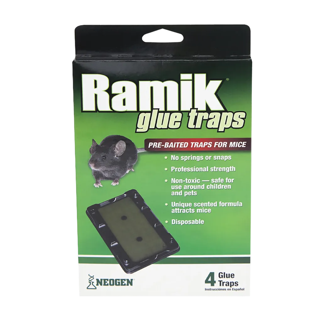 Ramik® Mouse Glue Board – 4-Pack (Pre-Baited Glue Traps)