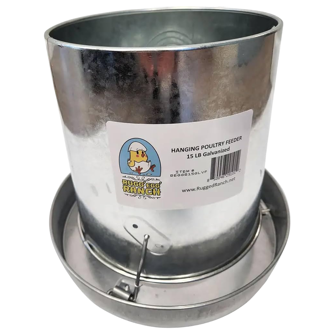 Rugged Ranch® RuggEgg 15 lb Hanging Galvanized Poultry Feeder