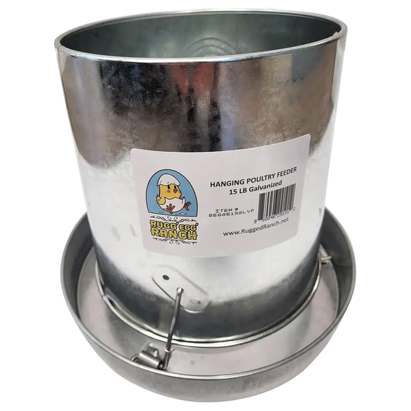 Rugged Ranch® RuggEgg 15 lb Hanging Galvanized Poultry Feeder