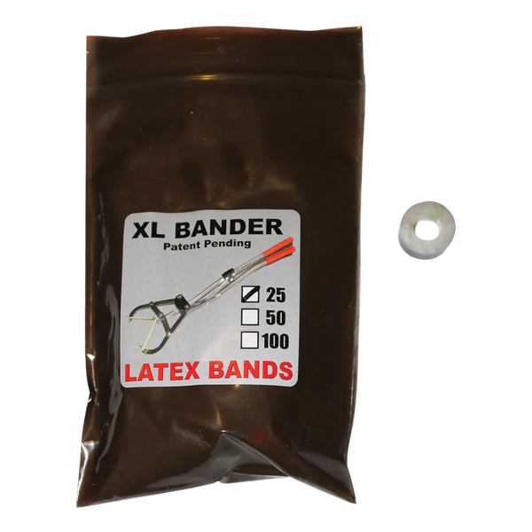 S & J Livestock Bands for XL Bander – 25 Pack Heavy-Duty Castration Bands