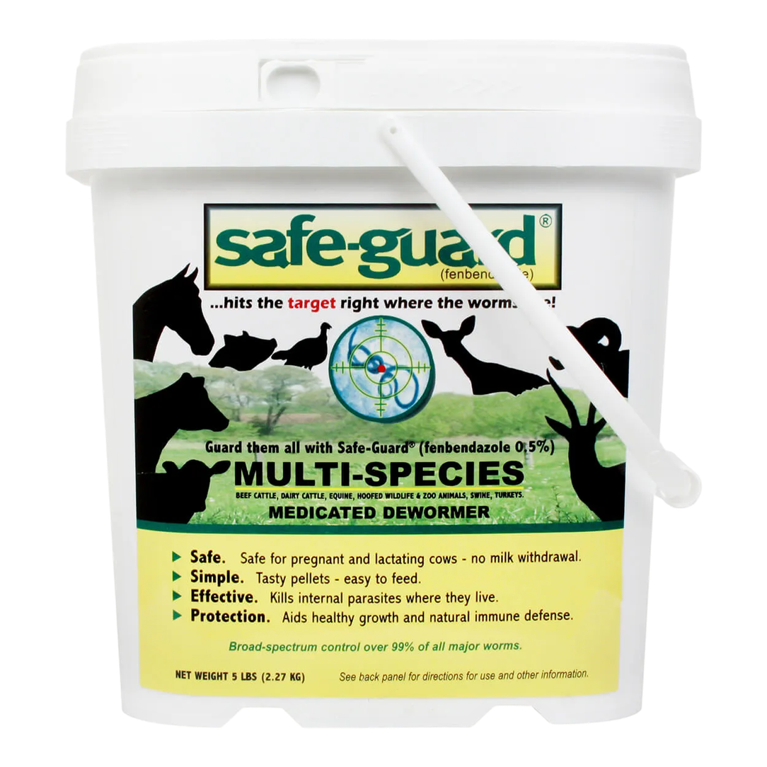Safe-Guard Multi-Species Medicated Dewormer Pellets – Broad-Spectrum Parasite Control - 25 lb