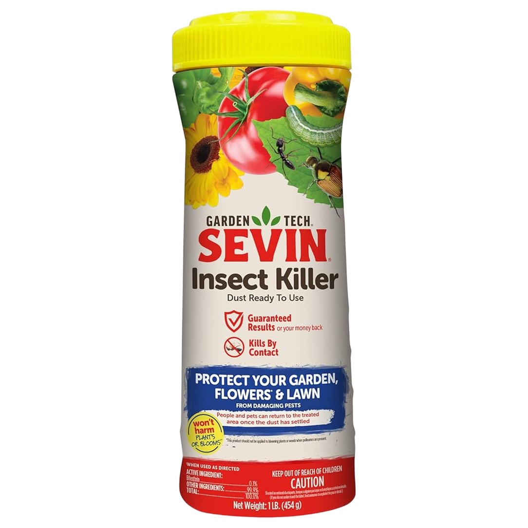 Sevin Insect Killer Dust 1 lb – Garden Insect Control for Vegetables, Flowers & Lawns