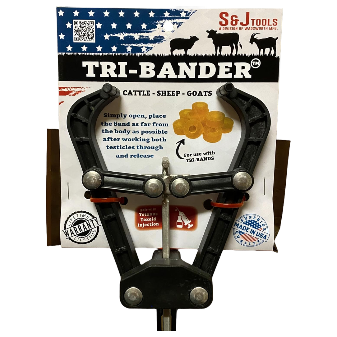 Tri-Band Bander – Bloodless Castration Tool for Bull Calves & Livestock - Up to 350 lb