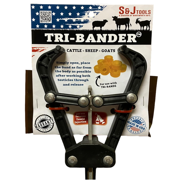 Tri-Band Bander – Bloodless Castration Tool for Bull Calves & Livestock - Up to 350 lb