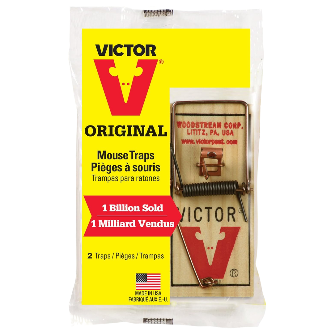 Victor® Metal Pedal Mouse Trap – M023 – Classic Wooden Snap Trap (2-Pack)