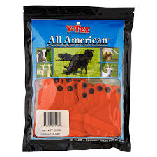 Y-Tex Cow 2-Piece Ear Tag - Orange 4-Star Cattle Identification Tag - 1-25