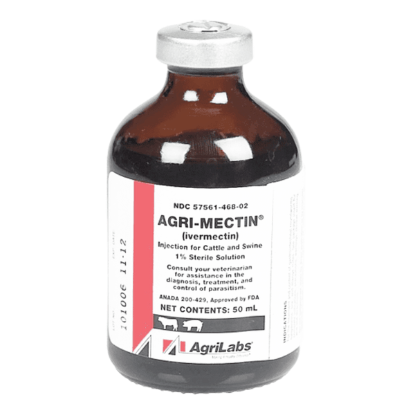 Agri-Mectin Injectable Ivermectin for Cattle & Swine - 50 ML