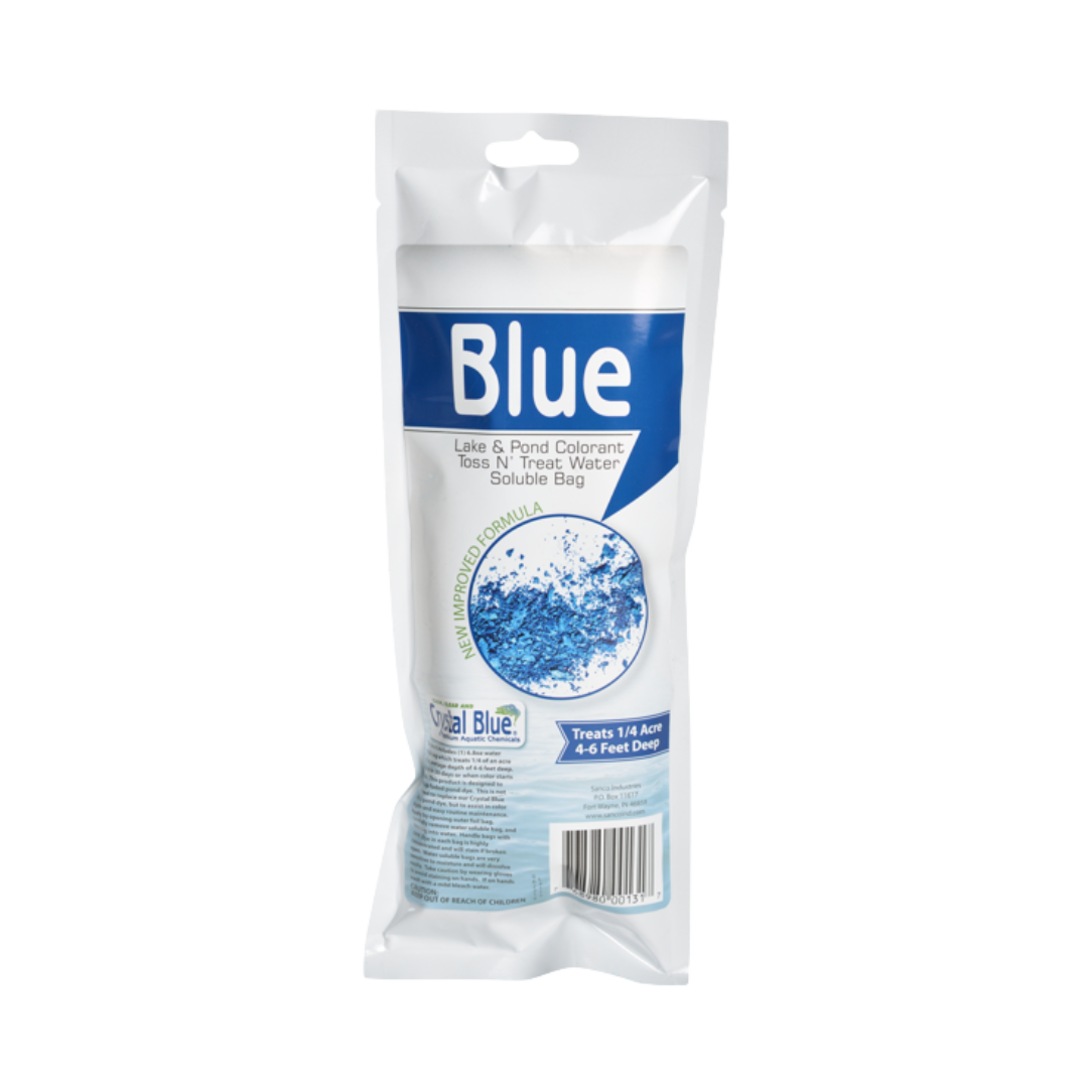 Crystal Blue® Throw Packs – Water-Soluble Royal Blue Pond Dye / Colorant