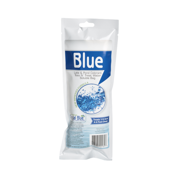 Crystal Blue® Throw Packs – Water-Soluble Royal Blue Pond Dye / Colorant