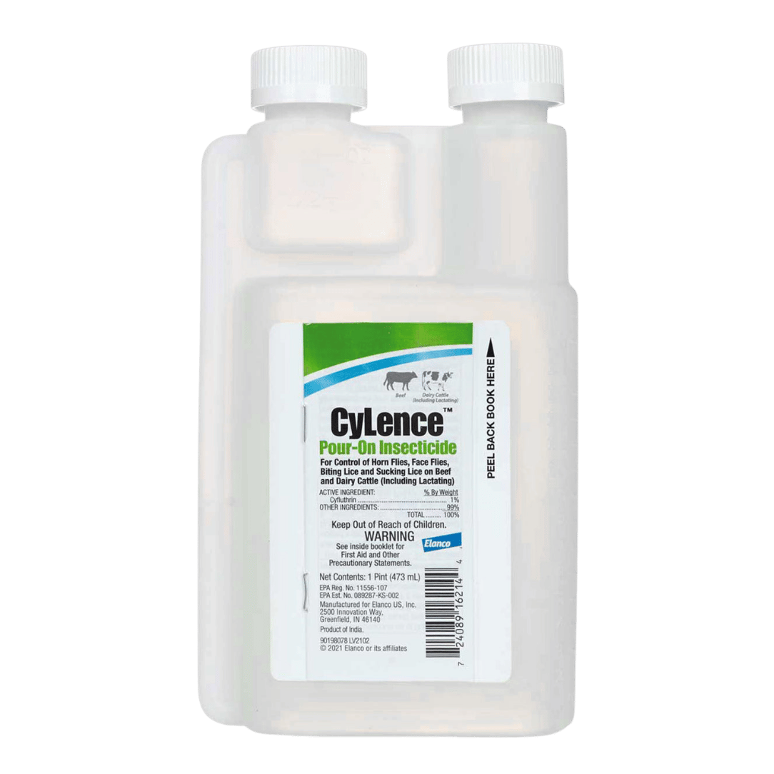 CyLence Pour-On Insecticide – Ready-to-Use Fly & Lice Control for Beef & Dairy Cattle - 96 oz